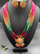 Multicolor Stones Pendant with matching multicolor Beads Chain