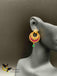 Multicolor stones elegant flower design chandbali earrings