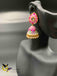 Beautiful enamel hand painted with kundan stones jumka earrings
