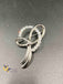 Bow design silver tone Saree pin/ brooch