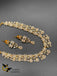 Unique design cz stones necklace set