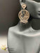 Peacock design silver chandbali earrings