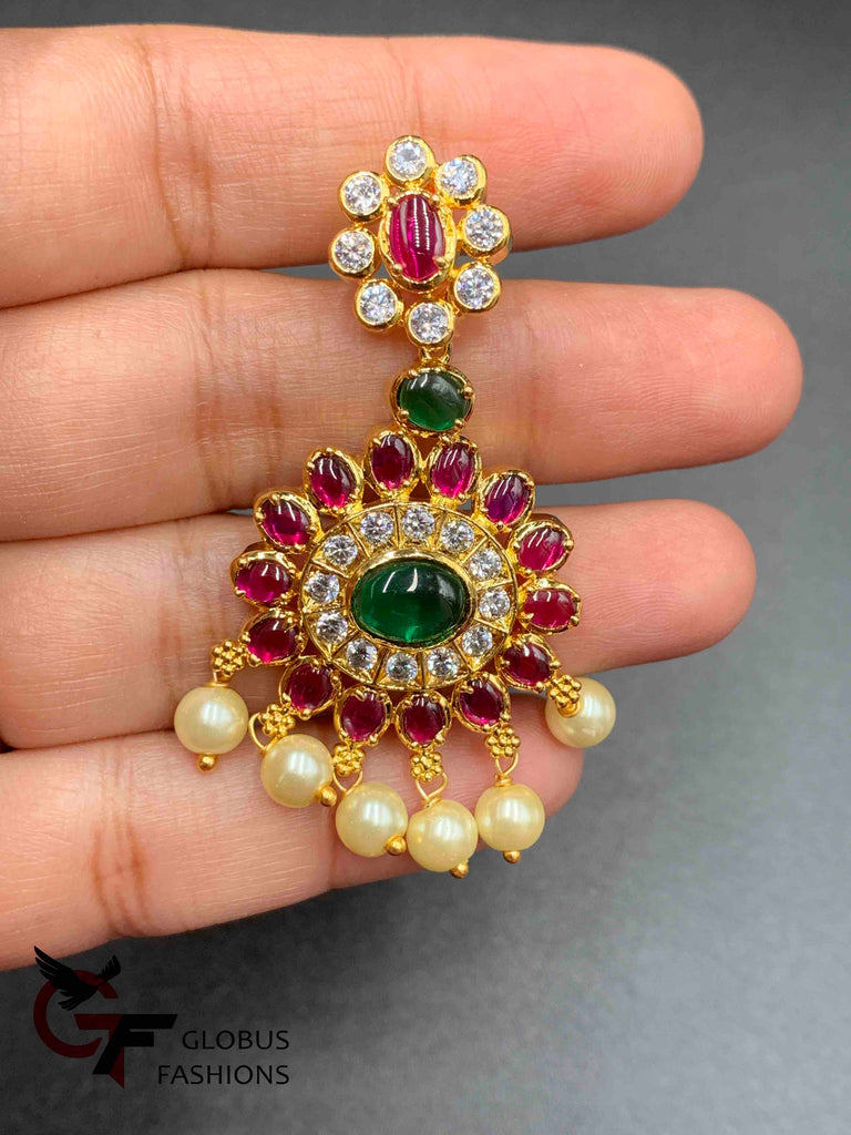 Multicolor Stones with Pearls Pendant