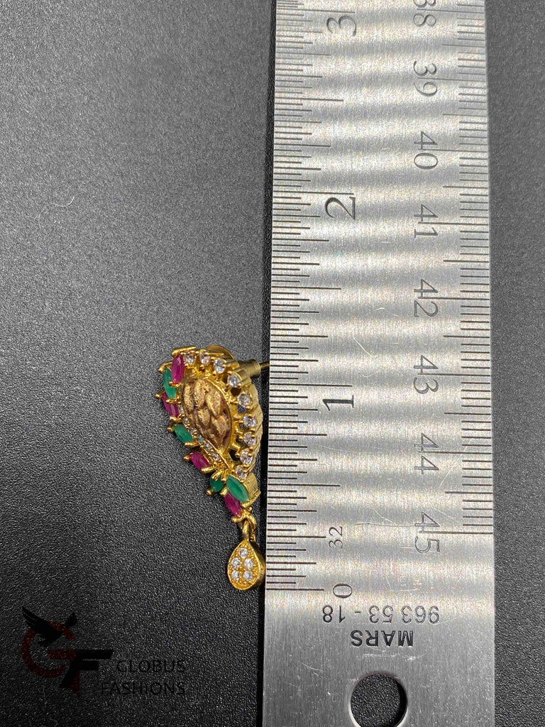 Antique look multicolor stones pendant set