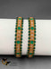 Elegant emerald beads & Stones with kundan stones set of two bangles