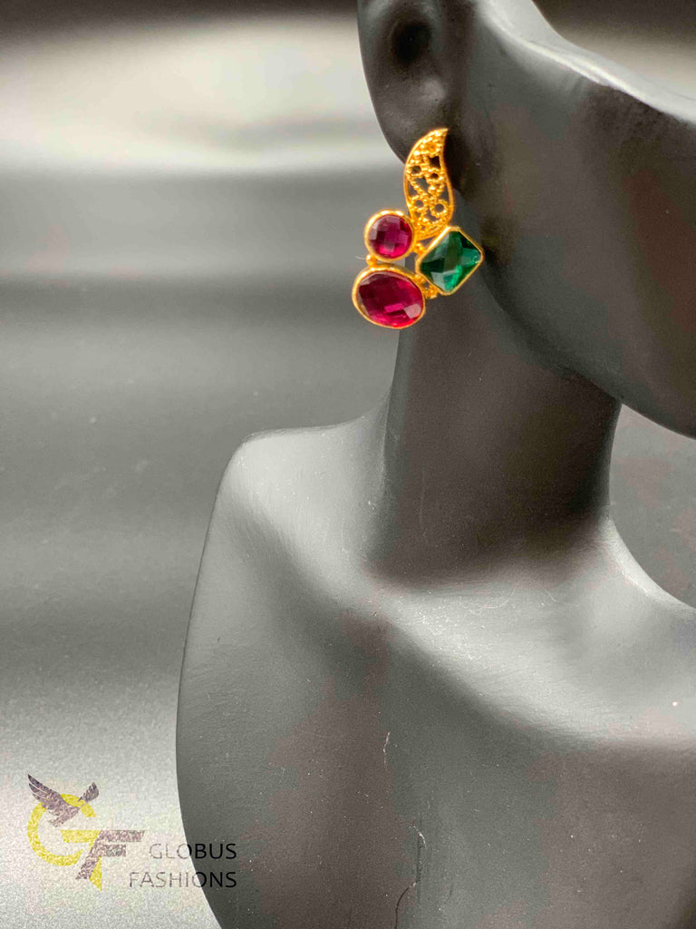 Beautiful multicolor stones earrings