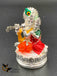 Full silver tone with enamel Paint Radhakrishna idol