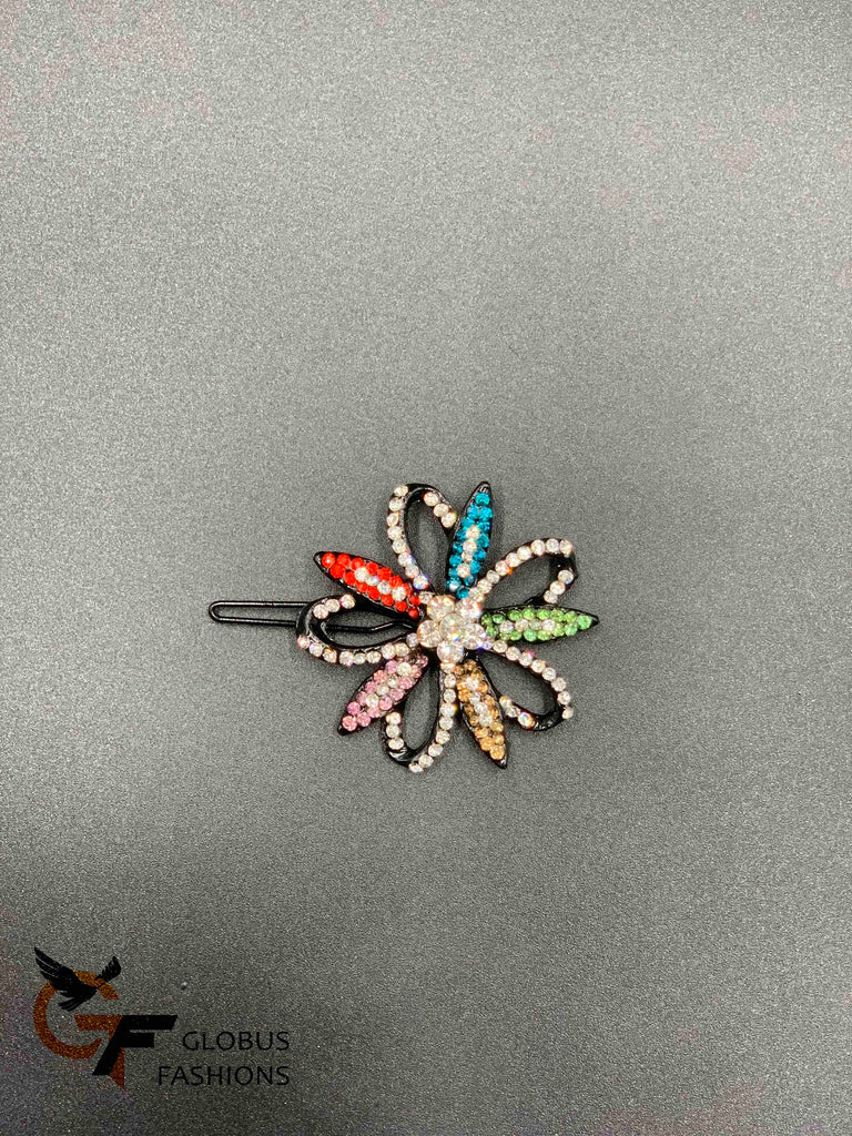 Multicolor stones hair clip