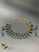 Blue color stones with white color stones Victorian jewelry necklace set