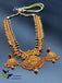 Beautiful and traditional antique temple design multicolor stones necklace set