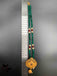 Multicolor stones antique pendant set with emerald beads chain