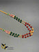 Elegant multicolor beads with ruby stones double string chain