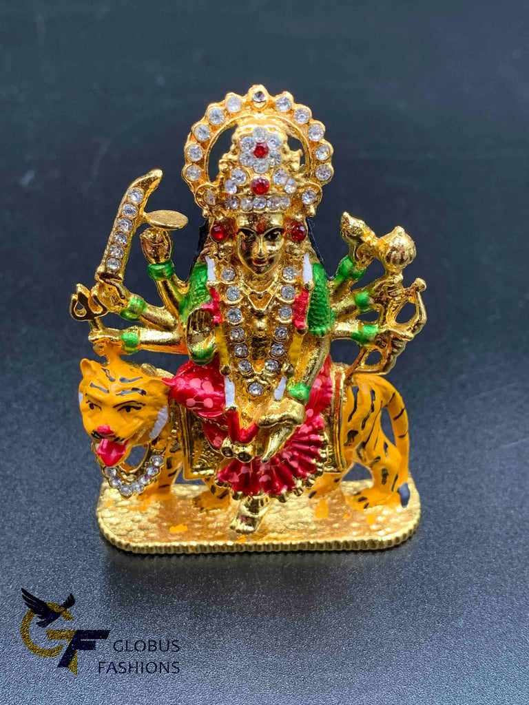Goddess Durga Matha Stones with enamel paint idol