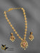 Uncut cz stones with ruby stones long necklace set