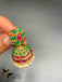 Traditional multicolor Stones with Pearls Jumka Earrings