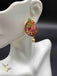 Cute multicolor stones Peacock design pendant with matching pink beads chain