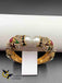 Traditional look Pearls with multicolor Stones big Kada bangle