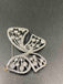 CZ stones butterfly design silver tone Saree pin/ brooch