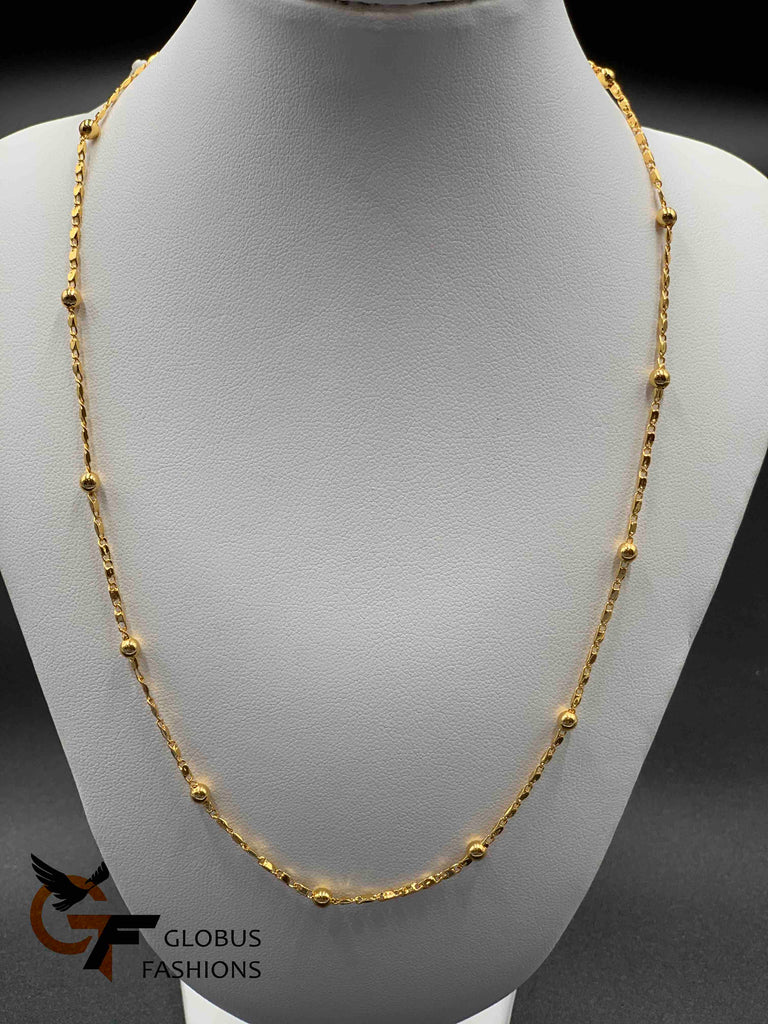Gold beads with simple design chain