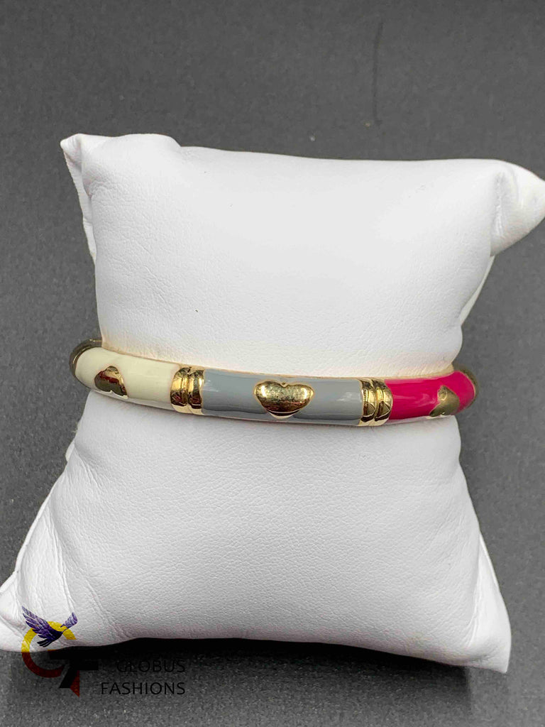 Multicolor hand painted front open single bangle