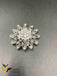 Flower design cz stones saree pin/ brooch