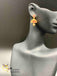 Cz stones and ruby stones small jumka earrings