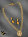 Cz stones peacock design long necklace with matching jumka earrings