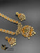 Unique design gold and antique gold with cz stones necklace set