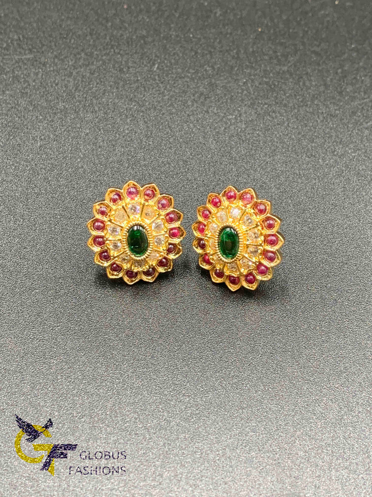 Multicolor Stones stud type earrings