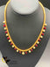 Cute cz stones mesh chain with ruby and pearls