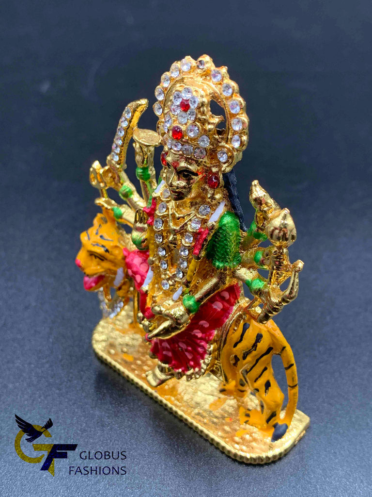 Goddess Durga Matha Stones with enamel paint idol