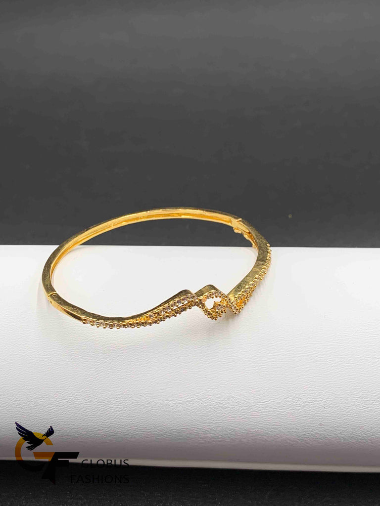 Cz stones twisted design simple bracelet