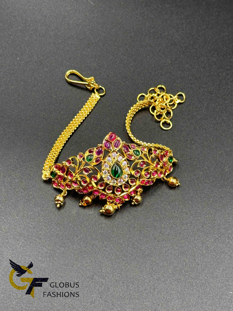 Multicolor stones with gold beads bajubund/ armet