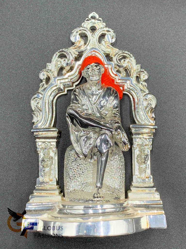 Full silver color Shiridi Saibaba Statue