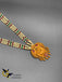 Lakshmi print antique pendant with pearls chain