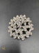 Snowflake design silver CZ stones Saree pin/ brooch