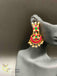 Beautiful multicolor stones with pearls chandbali earrings