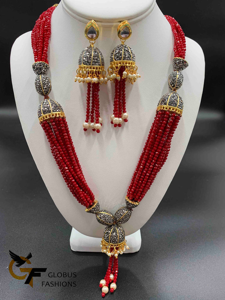 Ladybug Solid Red Black Gold Faberge Fancy Pendant Necklace 7/8L