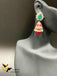 Multicolor stones with pearls German silver jumka earrings