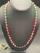 Single line multicolor beads with dark purple beads chain
