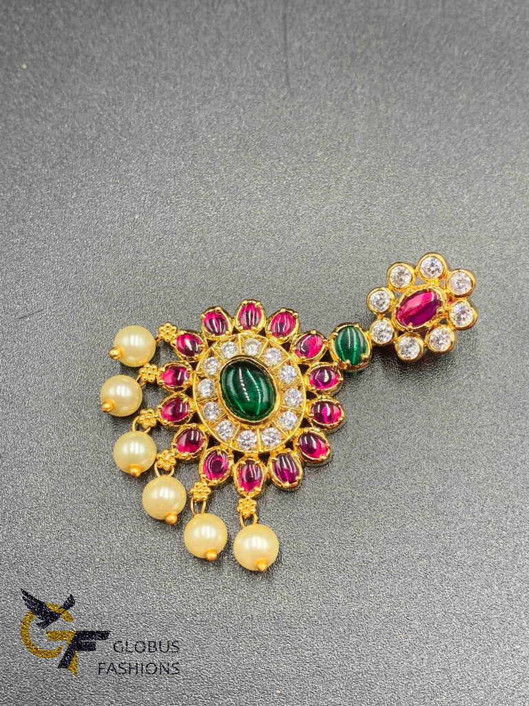 Multicolor Stones with Pearls Pendant