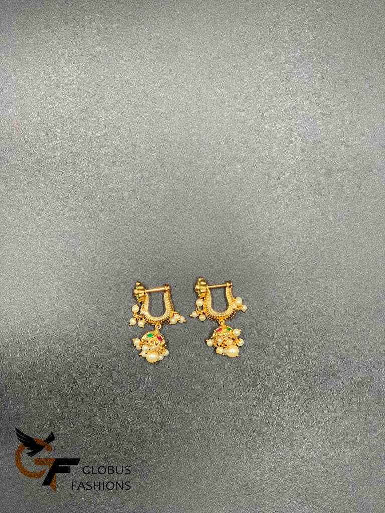 22K Gold plated Indian Variation Different Earrings Jhumka party Wedding  Design | eBay