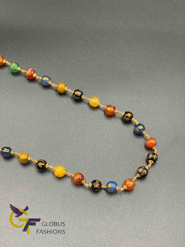 Light color multicolor single line beads chain