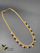 Cute cz stones mesh chain with ruby and pearls