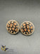 Cute round shaped cz stones with different color stones stud type earrings