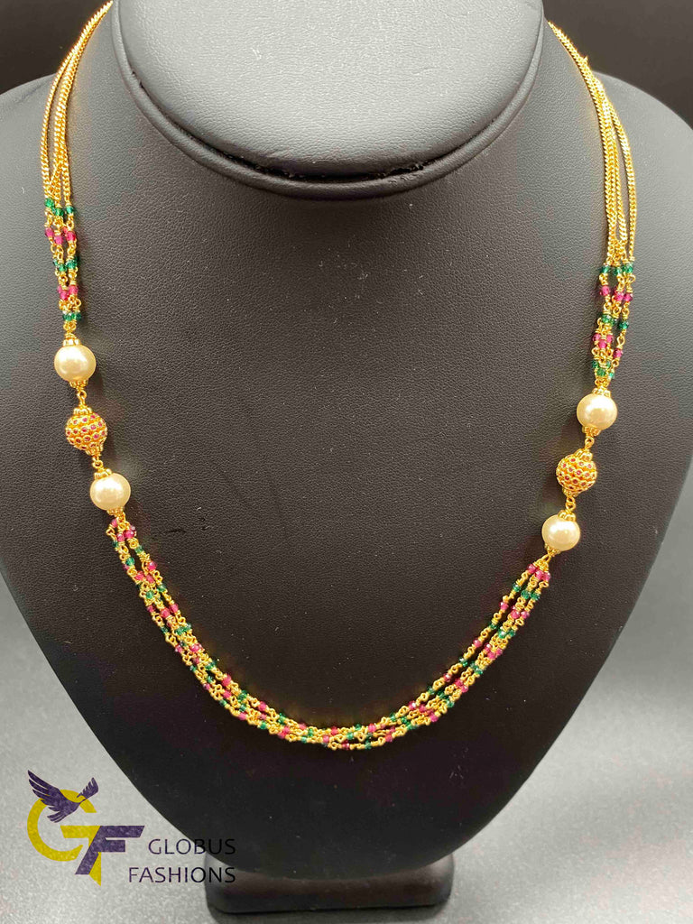 Multiple string multicolor Beads Chain