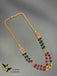 Elegant multicolor beads with ruby stones double string chain