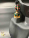 Beautiful enamel hand painted with kundan stones jumka earrings