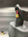 Multicolor stones leaf design medium size jumka earrings