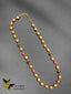 Pearls and multicolor beads with ruby stones balls simple chain